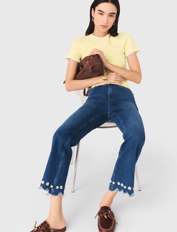 Beaded bootcut jeans - Trousers & Jeans - MAJE
