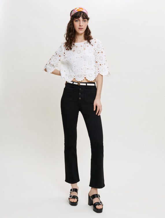 Flared jeans : Trousers & Jeans color Black