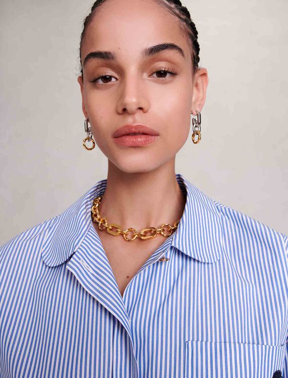 Cropped striped shirt - Shirts - MAJE
