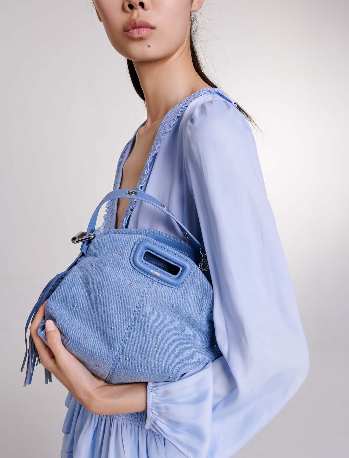 Blue ruffled dress : 30% Off color 
