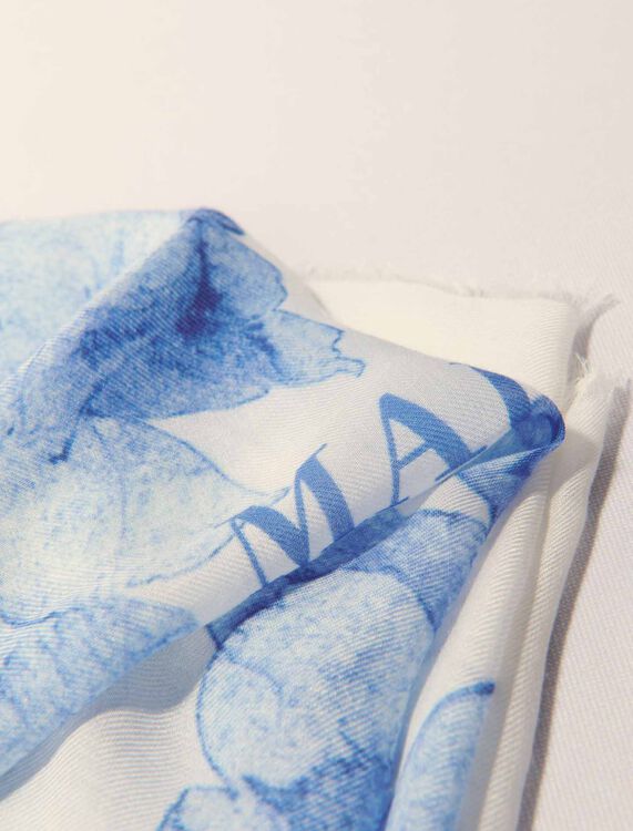 140x140 Watercolour theme shawl -  - MAJE