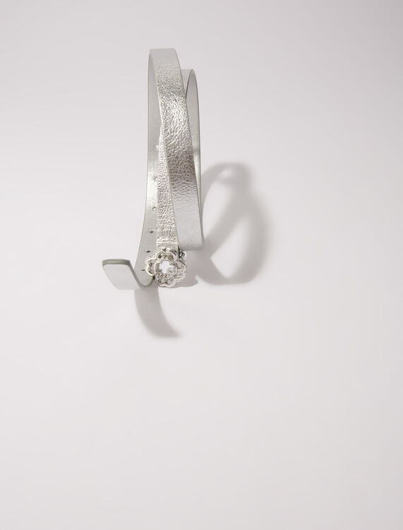 Slim belt with Clover buckle - Belts - MAJE