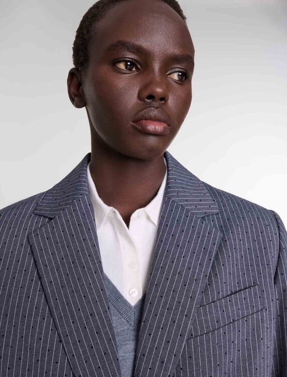 Rhinestone suit jacket - Fall-Winter Collection - MAJE