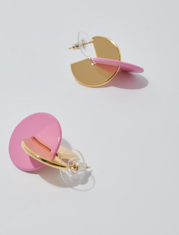 Enameled earrings : Jewelry color Gold