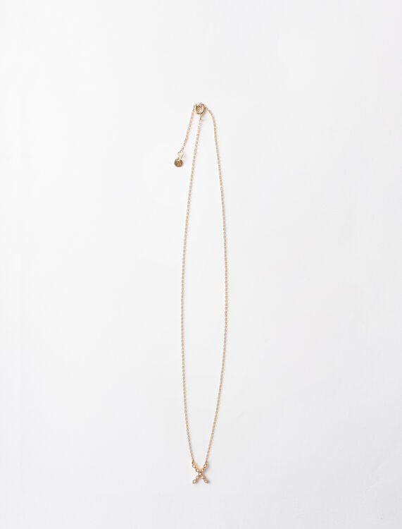 Rhinestone X necklace - Other Accessories - MAJE