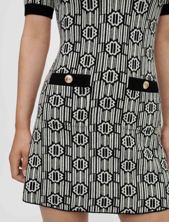Maje Clover jacquard knit dress - Dresses - MAJE