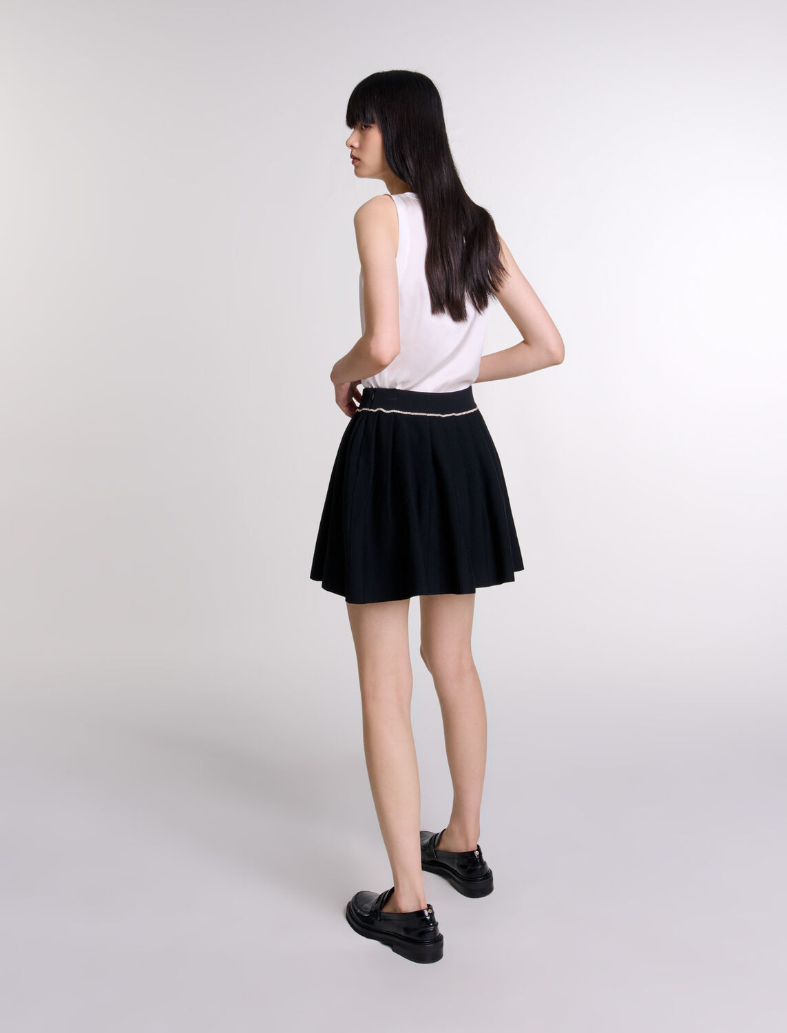 Pleated knit short skirt - Fall-Winter Collection - MAJE