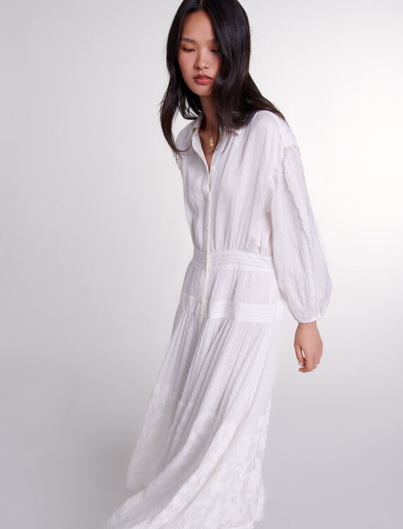 Cotton patchwork maxi dress - Qixi Collection - MAJE