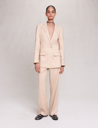 maje : readytowear-blazers 顏色 米黄色/BEIGE