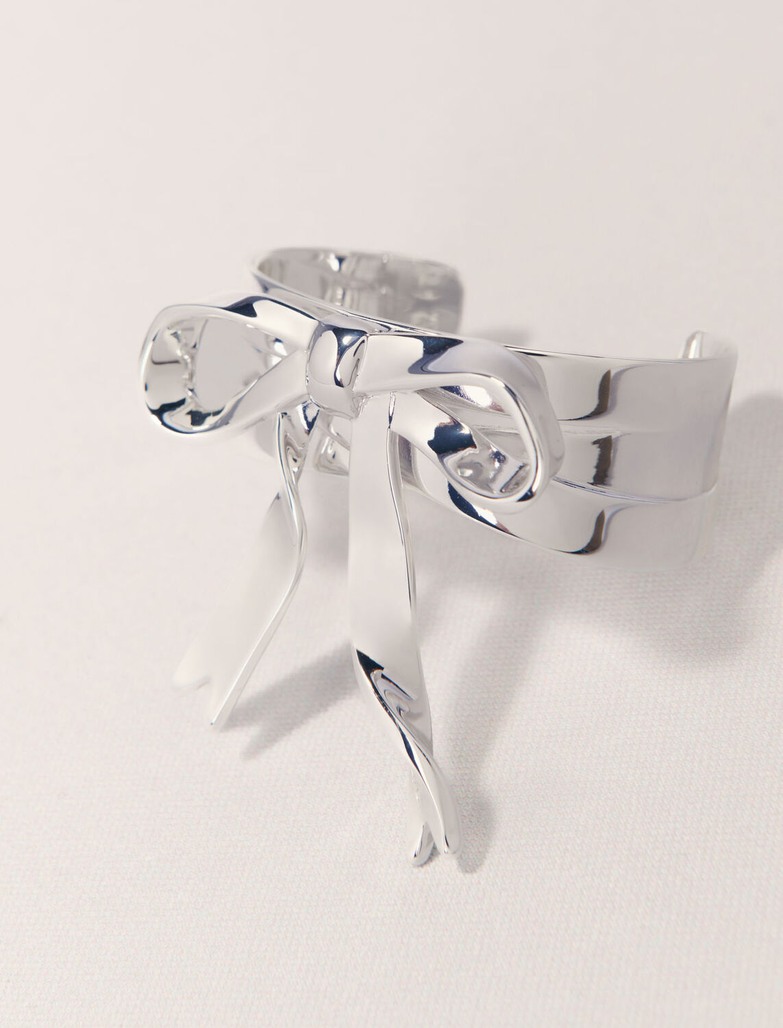 Silver bow cuff -  - MAJE