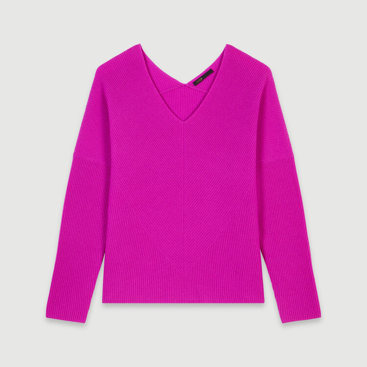 Ribbed cashmere jumper - Cardigans & Sweaters - MAJE