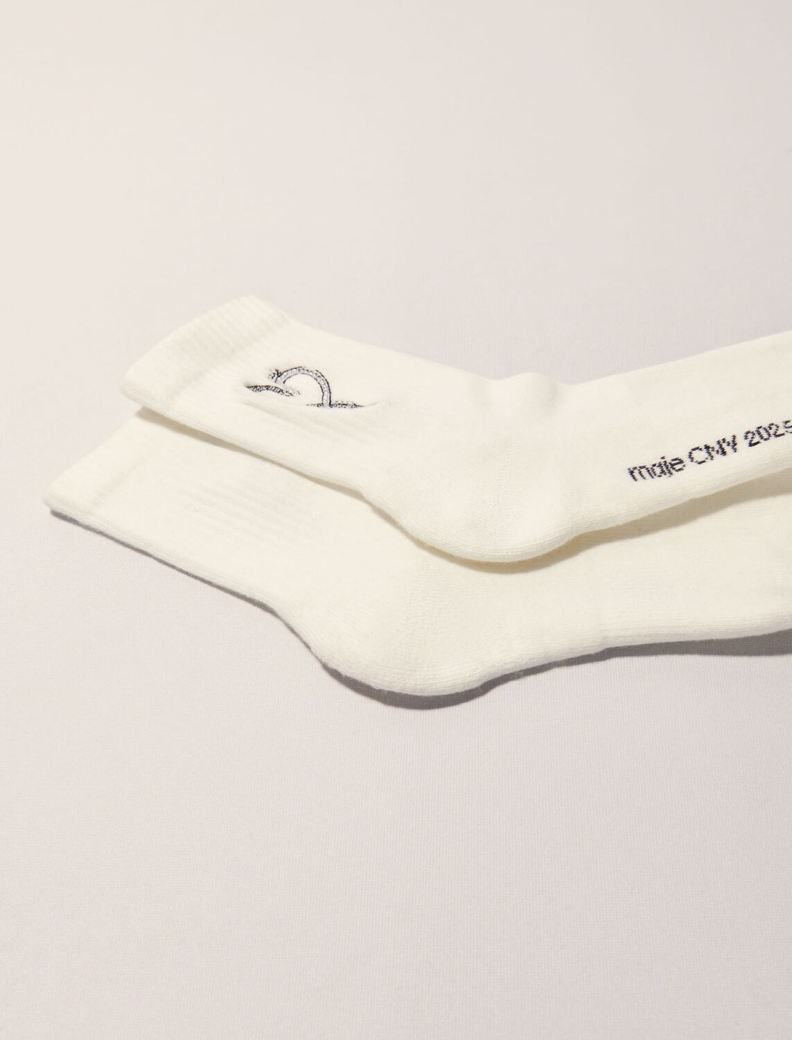 Rhinestone socks : Other accessories color White