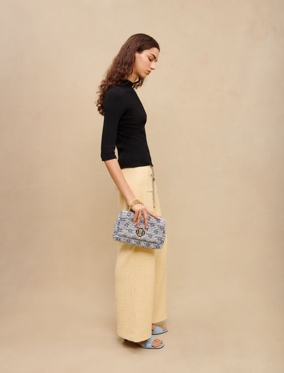 Ribbed top with openwork detail - Sweaters & Cardigans - MAJE