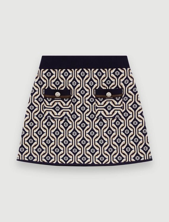 Jacquard knit skirt - Skirts & Shorts - MAJE