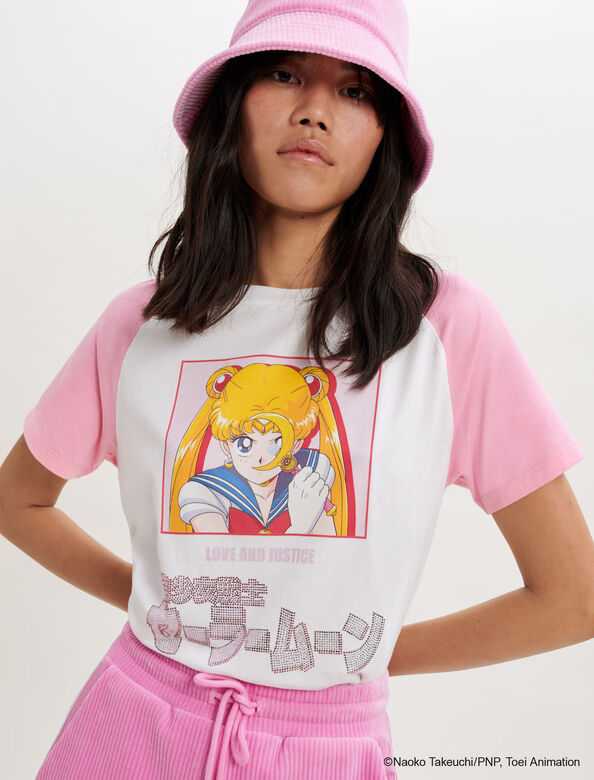 元气漫画印花T恤 : T-Shirts 顏色 粉色/PINK