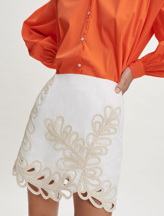Fully embroidered skirt - Skirts & Shorts - MAJE