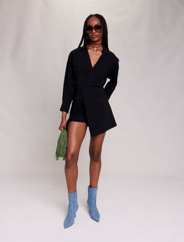 Straight-fit playsuit : Jumpshort & Jumpsuits color Black