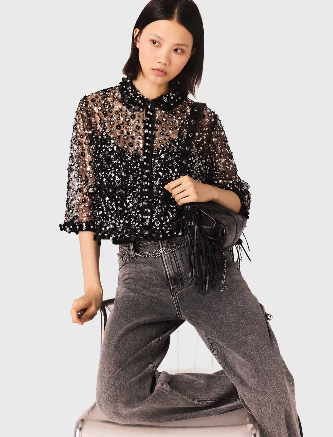 maje : Tops 顏色 黑色/BLACK