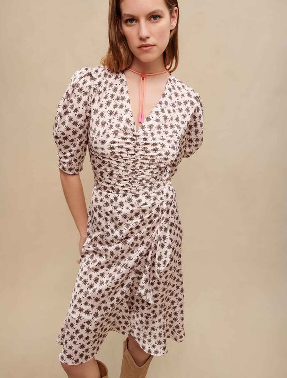 Palm-tree print dress - Dresses - MAJE