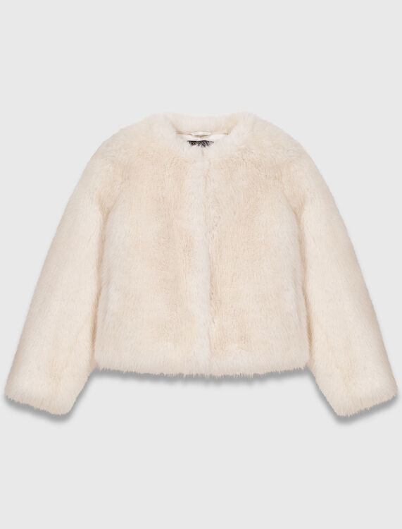 Short faux fur jacket - Coats - MAJE