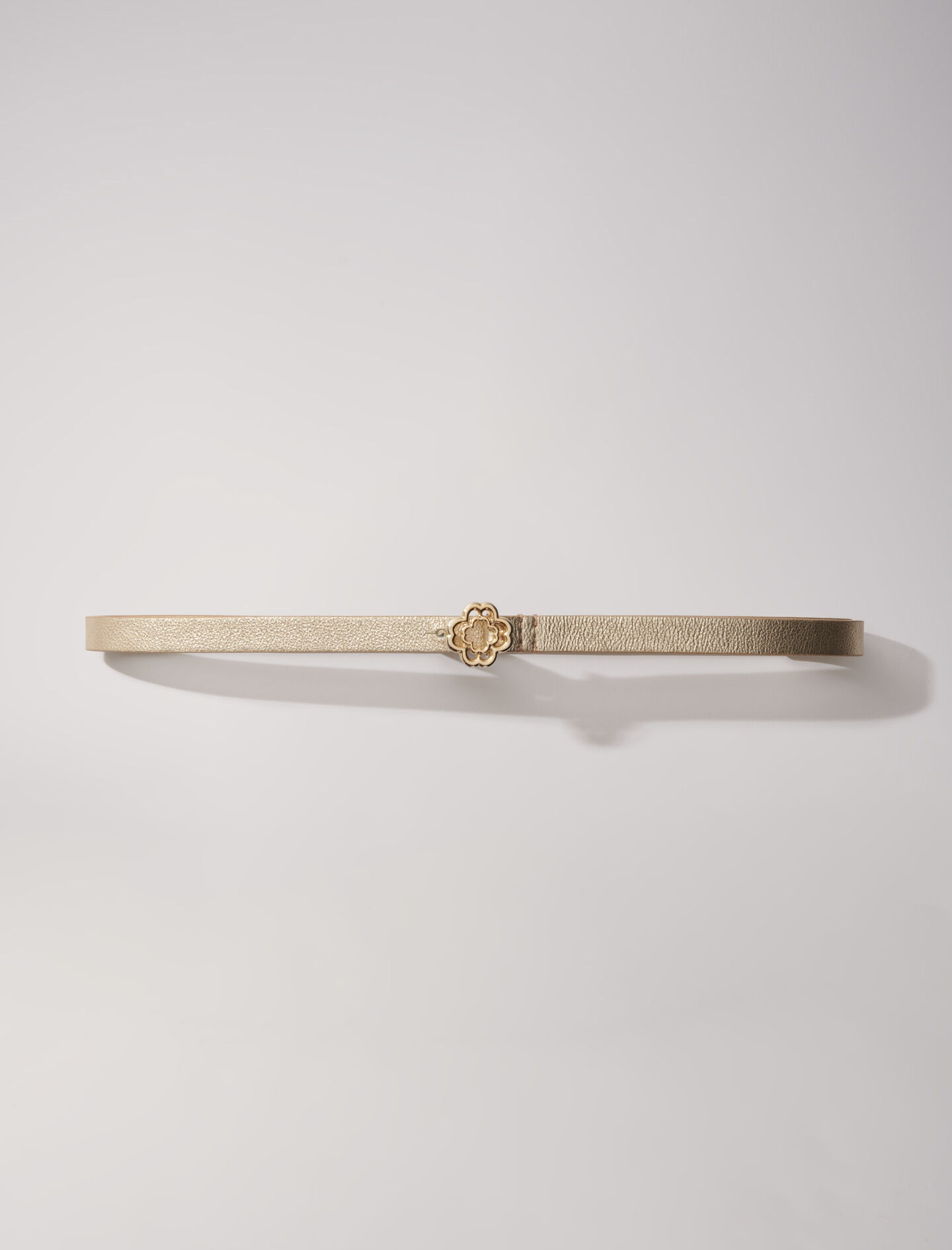 Thin gold belt top