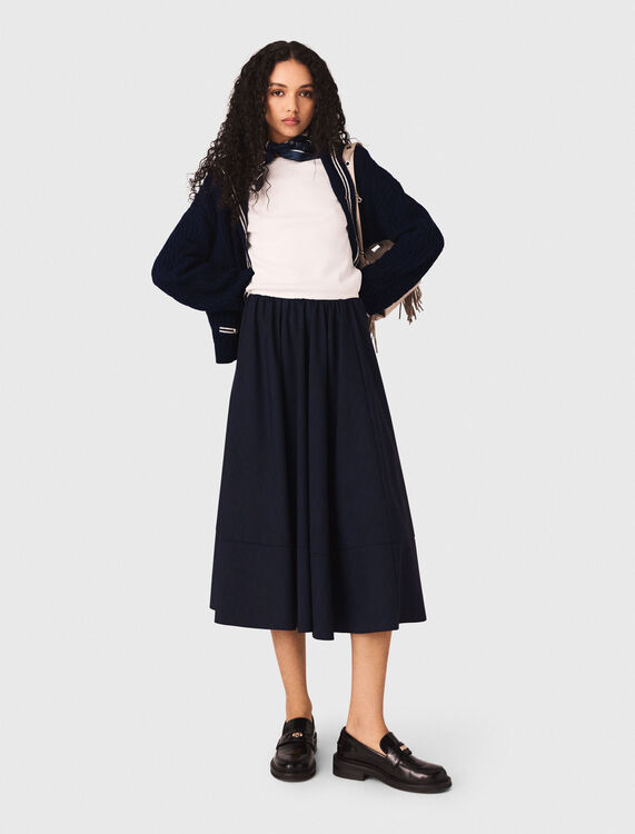 Striped tailored midi skirt - Skirts & Shorts - MAJE