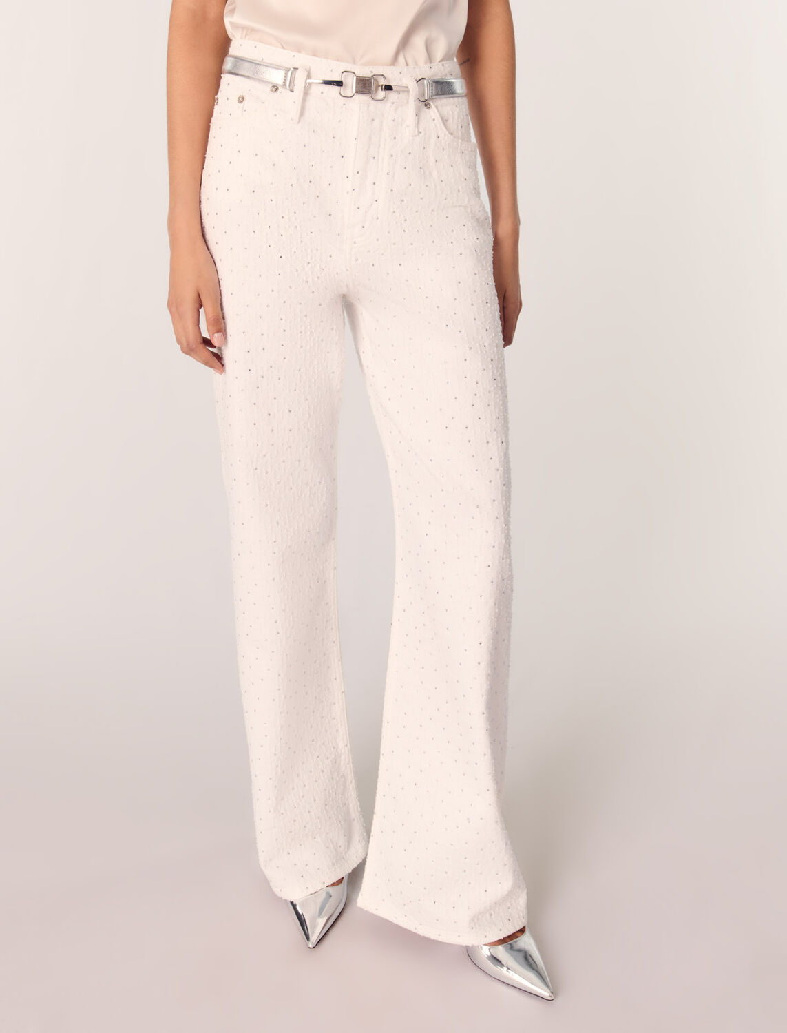 maje : Trousers & Jeans 顏色 白色/WHITE