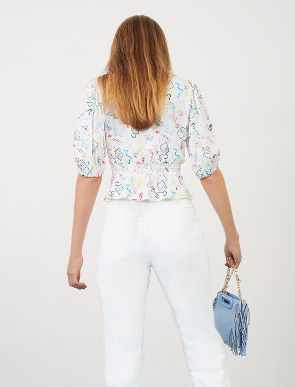 Printed jacquard tie top : View All color 