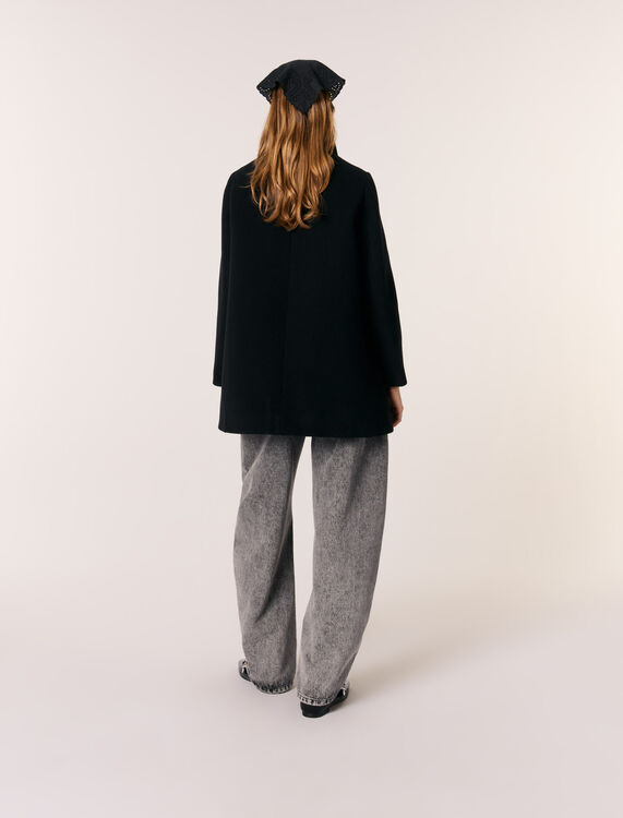 Wool blend coat - Coats - MAJE