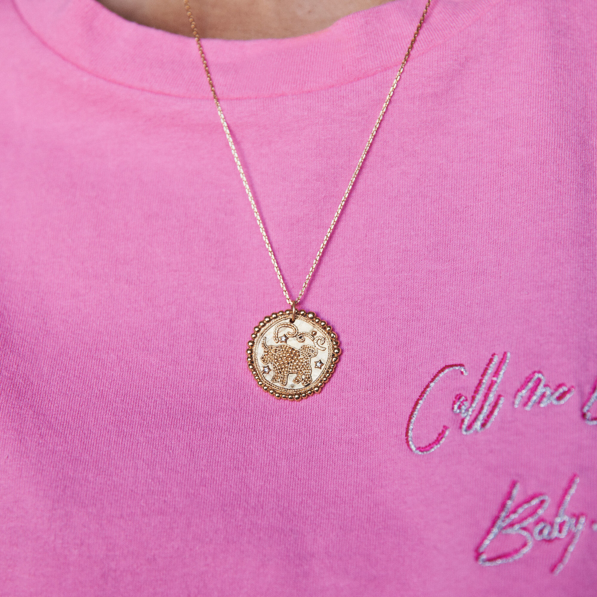 Maje star sign necklace top