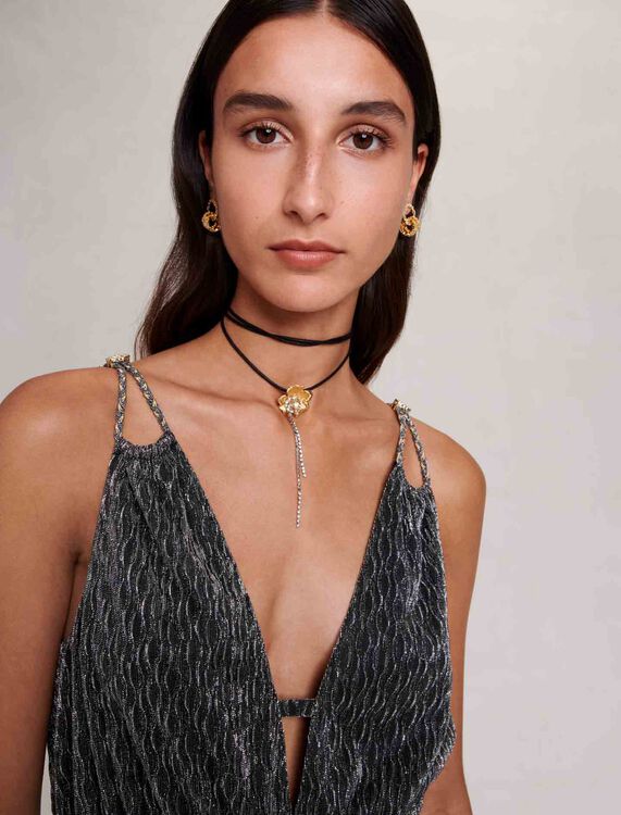 Short silver dress - Dresses - MAJE