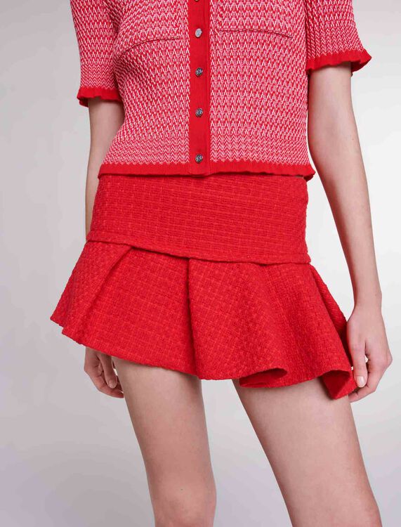 Asymmetrical tweed miniskirt - Skirts & Shorts - MAJE