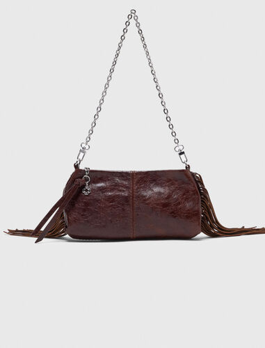 Patent leather Miss M clutch bag : Small leather goods color Dark brown