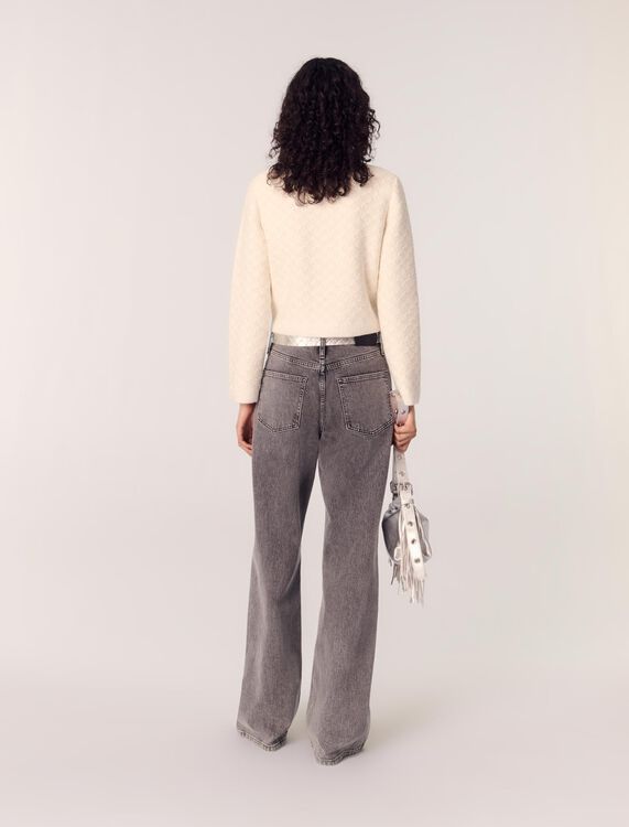 Short tweed-effect cardigan - Sweaters & Cardigans - MAJE