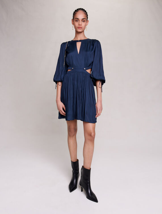 Short satin dress : 30% Off color Navy