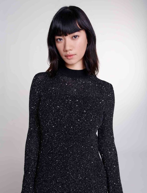 Knit maxi dress : Dresses color Black