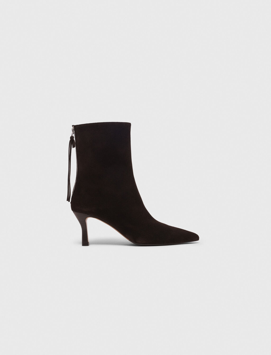 Zipped suede ankle boots - Booties & Boots - MAJE