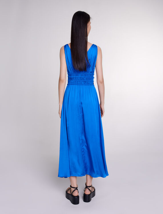 Openwork satin-effect dress - High Summer x Jiayi Li - MAJE