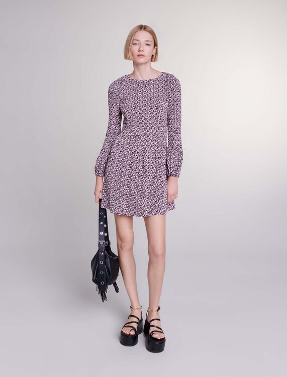 Short patterned dress - Dresses - MAJE