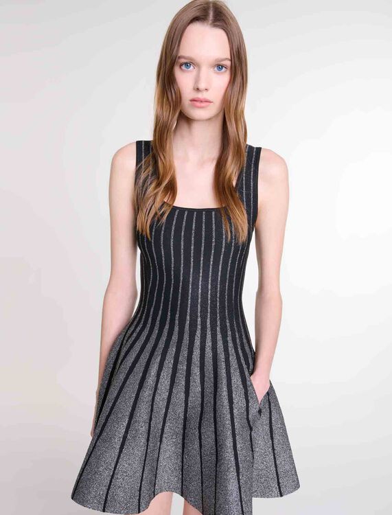 Short jacquard knit dress - Fall-Winter Collection - MAJE