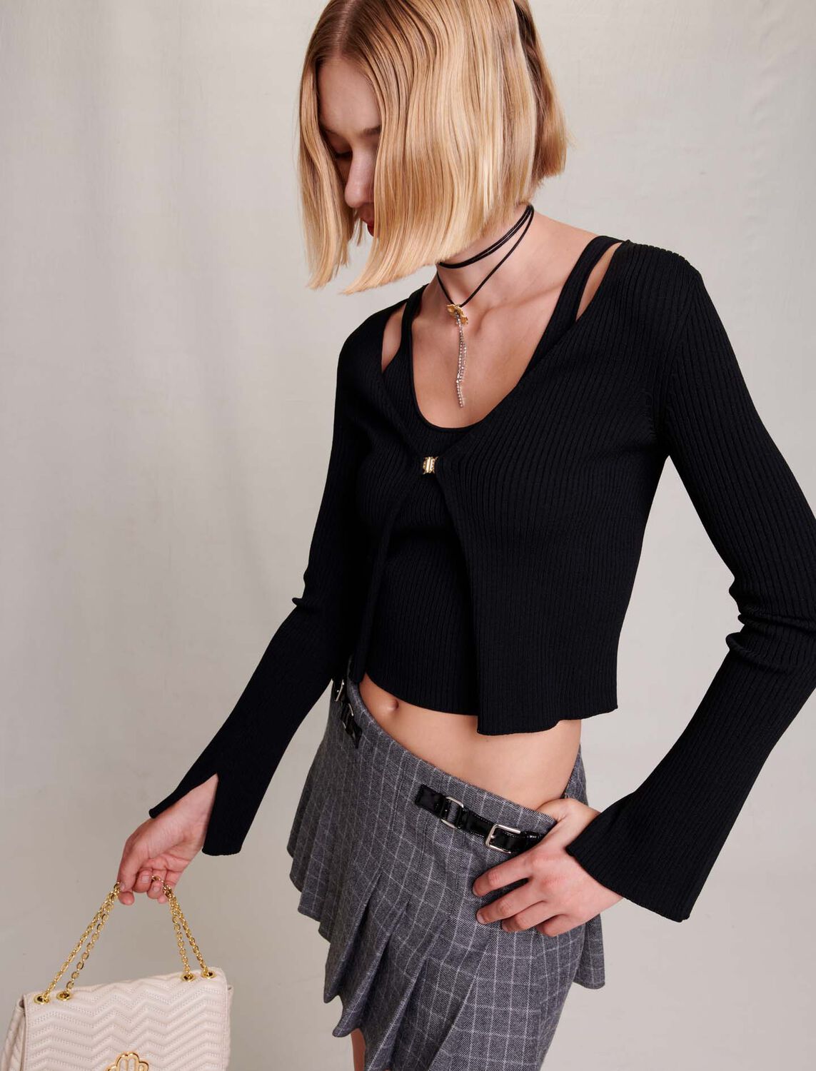 Stretch knit twin set - Evening capsule collection - MAJE