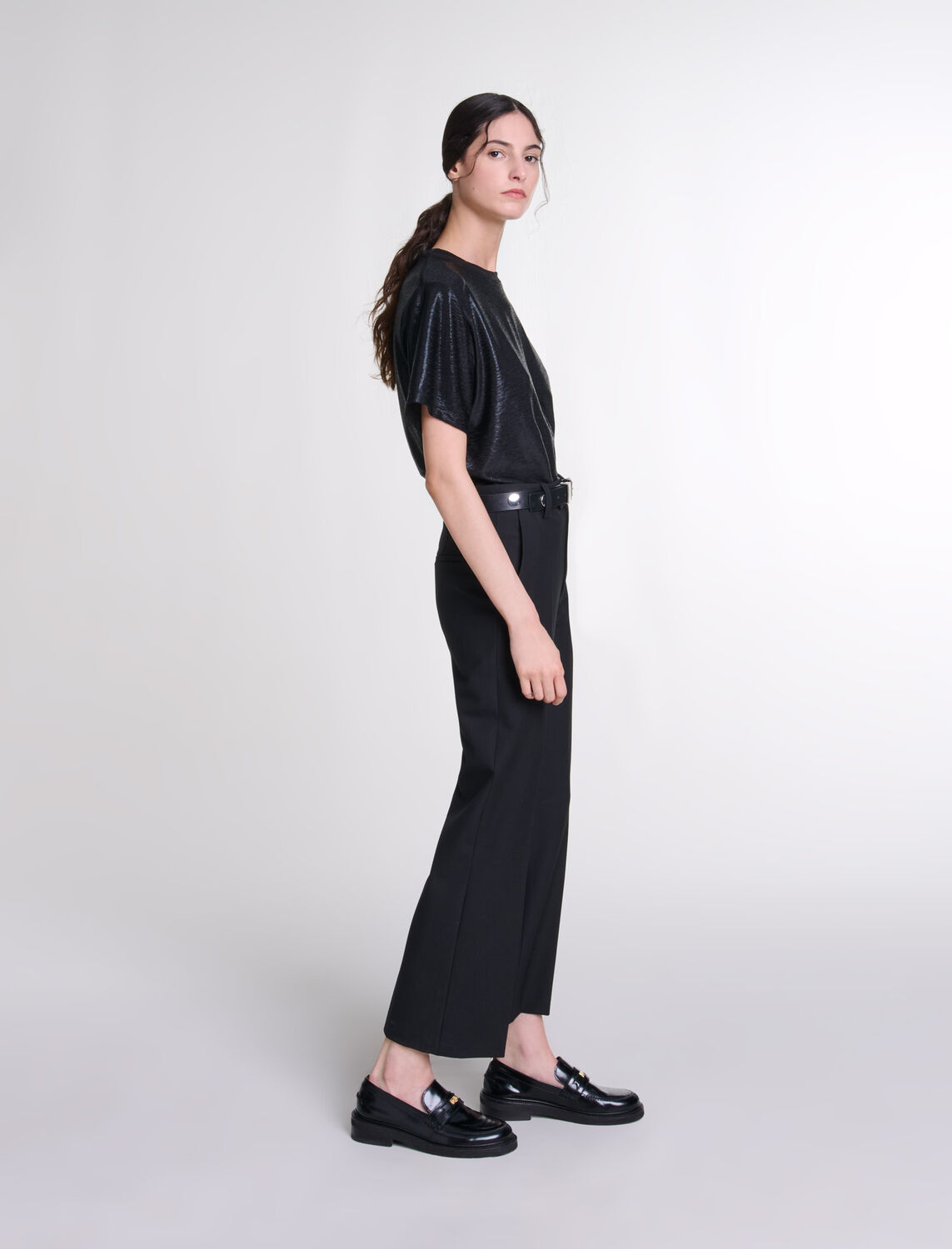 Lamé T-shirt - T-Shirts - MAJE