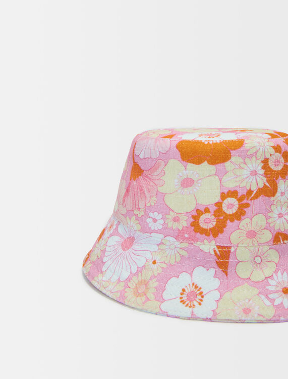 粉色花朵印花盆帽 - null - MAJE