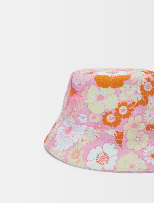 粉色花朵印花盆帽 : null 顏色 
