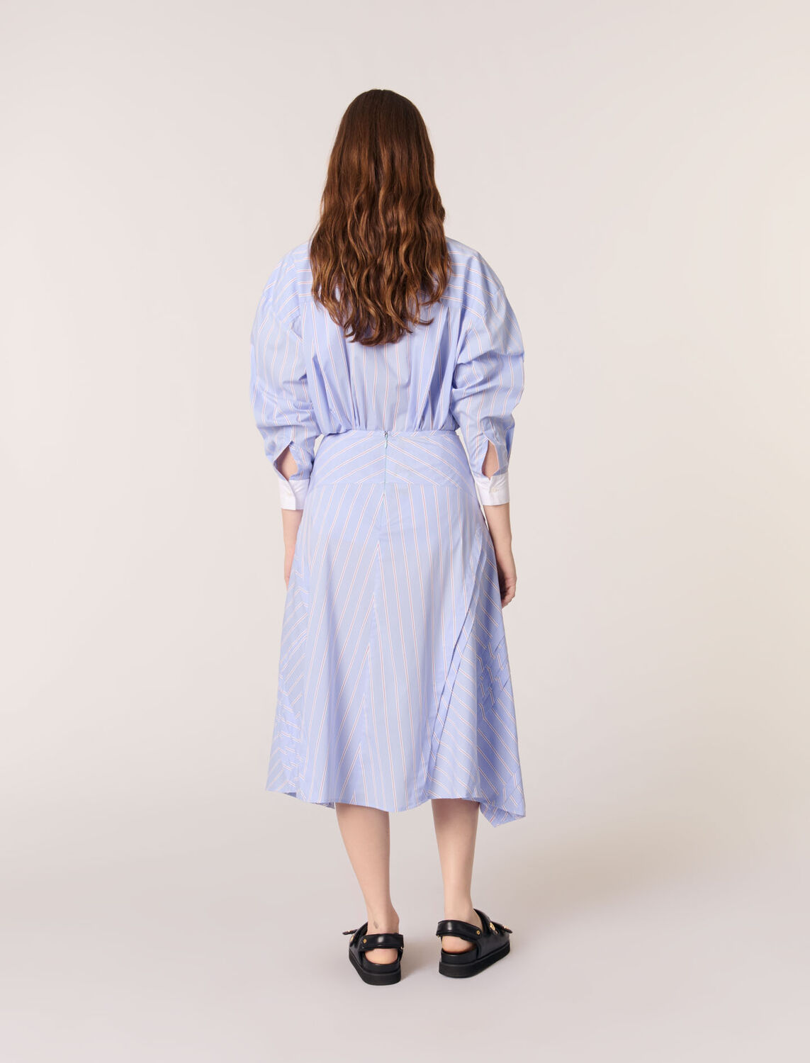 Striped cotton maxi skirt - Skirts & Shorts - MAJE