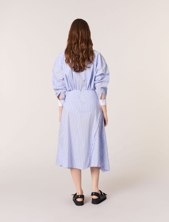 Striped cotton maxi skirt - Skirts & Shorts - MAJE