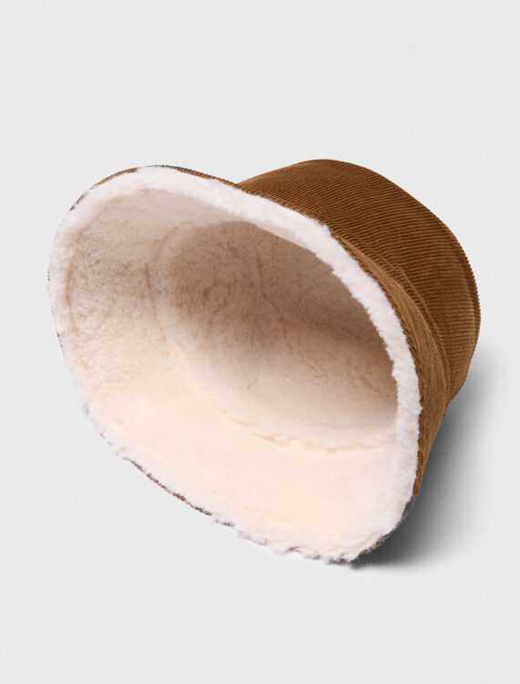 Reversible corduroy bucket hat -  - MAJE