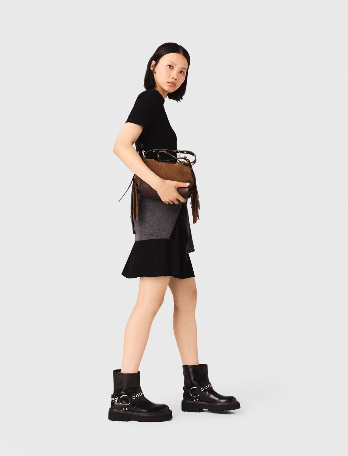 Short knit button dress - Dresses - MAJE