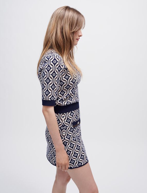 Jacquard knit skirt - Skirts & Shorts - MAJE