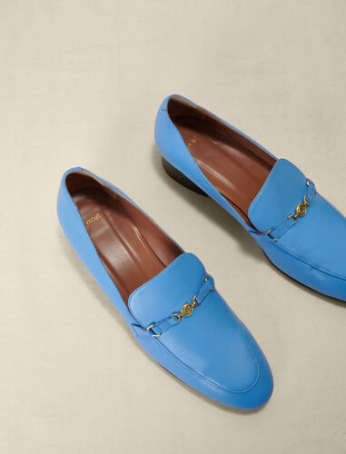 Leather loafers : Sling-Back & Sandals color Blue
